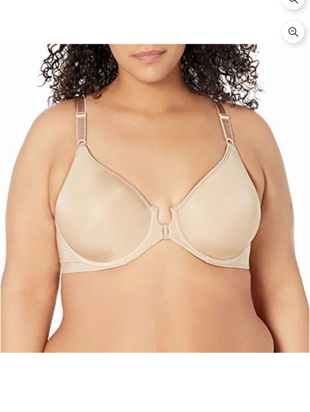 Bali Underwire Bra Front Close 36D Beige Comfort Revolution DF3P66 NWT #1020